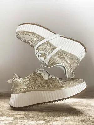 Target Metallic Beige Woven Women's Sneakers thumbnail 2