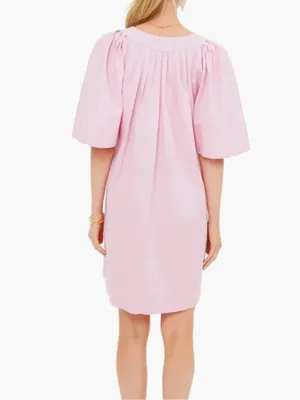 Tuckernuck Pomander Place Finley Flutter Sleeve Mauve Pink Mini Dress Size XS thumbnail 6