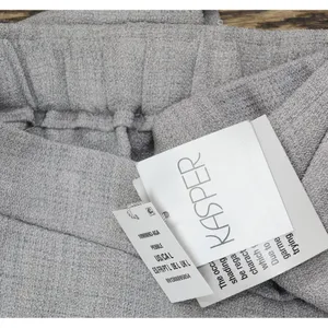 Kasper Straight Leg Pocketed Pull On Elastic Back Trouser Pants Pebble Gray L thumbnail 4