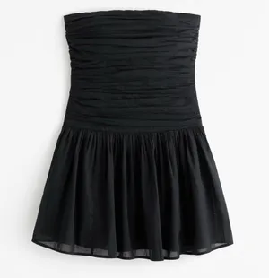 Abercrombie drop waist strapless mini dress Black Size Small thumbnail 1