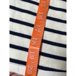 Nautical Stripe Cap Sleeve Top Cotton Blend Blue White Marled Essentials‎ L thumbnail 8