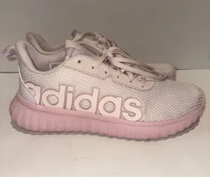 adidas Kaptir Base Shoes in a pastel or light pink colorway thumbnail 6