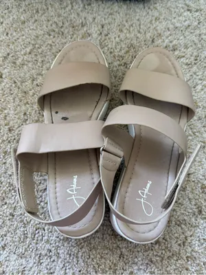 J. Adams Platform Slingback Sandals in Beige thumbnail 2