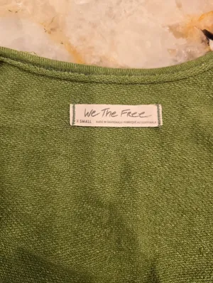 Free People We The Free Crop Top Green XS thumbnail 5