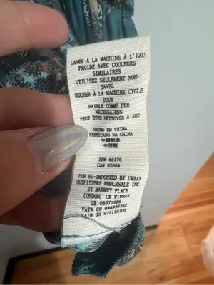 Free People Teal Floral Tiered Tunic- Small thumbnail 6