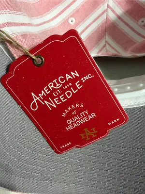 NWT American Needle Pink and White Striped Cap with 'Take a Coke Break' Patch thumbnail 3