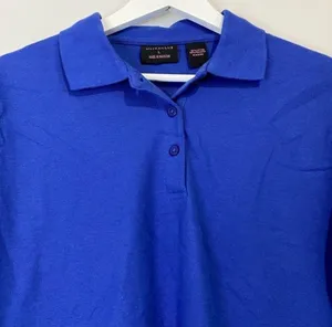 Polo Ultra Club Women’s Button Short Sleeve University Blue Size Large NWT thumbnail 3