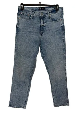 Gap JEANS SIZE 14 high rise vintage slim LIGHTWASH thumbnail 1