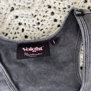 Voight Valentina Tank Top rhinestones crop making boys cry womens Black (small) thumbnail 4