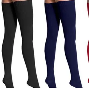 American Apparel Vintage Sold Out Thick Thigh High Socks Y2K Black US Made Rare thumbnail 4