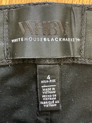 White House Black Market High-Rise Coated Skinny Jeans Black Size 4 thumbnail 7
