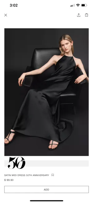 ZARA Satin Dress thumbnail 2