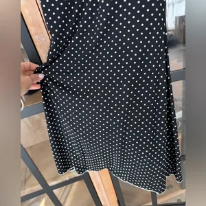 Ruby Rox Vintage Y2K Polka Dots Halter Dress Empire waist bow Tulle Hem retro midi sexy thumbnail 8
