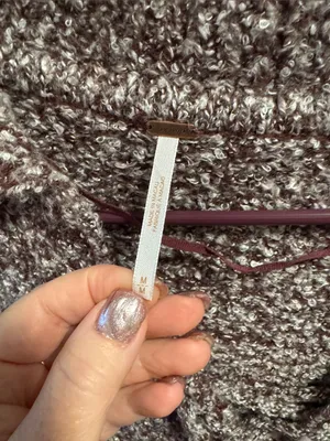 Free People Marled Lace-Up V-Neck Sweater dress Taupe Brown thumbnail 2