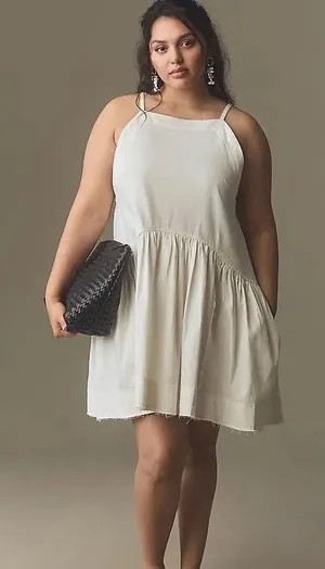 Anthropologie The Kyla Flounce Mini Dress by Pilcro NWT Size 1X Plus thumbnail 1