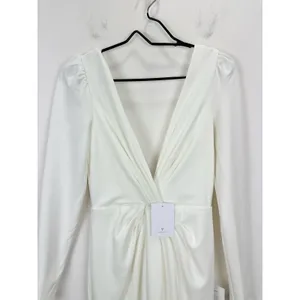Lulus Stunning Romance White Long Sleeve Mermaid Maxi Dress Wedding XS NWT thumbnail 13