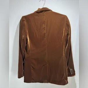 Gap velvet‎ bronze gold blazer thumbnail 4