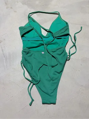 Stoney Clover Lane x target Green Textured One-Piece Swimsuit small thumbnail 4