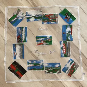 Vintage Canada Niagara Falls Sheer Scarf Made in Japan Souvenir 25" thumbnail 1