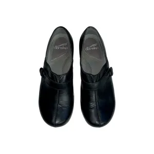 Dansko Women's Solstice Black Leather Slip-Resistant Clog Shoes Size 38 thumbnail 5