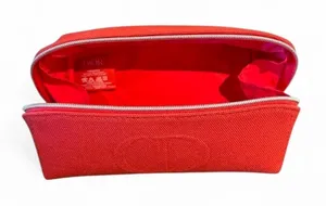 Christian Dior Coral Canvas Cosmetic Vanity Case Travel Jewelry Makeup Organizer thumbnail 1