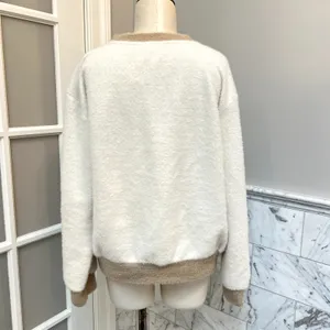 Maeve Anthropologie Cozy Ringer Oversized Sweater Fuzzy Cozy NWOT Small Medium thumbnail 3