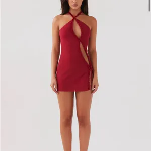 Peppermayo Red Open Cut Mini Dress thumbnail 2
