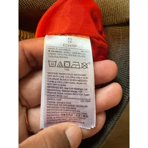 GAP Women’s Bomber Jacket XS Olive Green‎ Nylon Orange Lining Military Style thumbnail 3