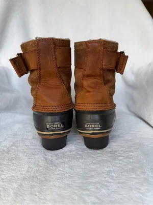 Sorel Fancy Lace II Womens Boots 6 Brown Waterproof Leather Lace Up Duck thumbnail 5
