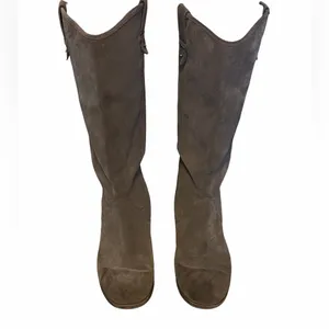 FRYE AND CO. Women's Suede Knee-High Boots in Brown thumbnail 2
