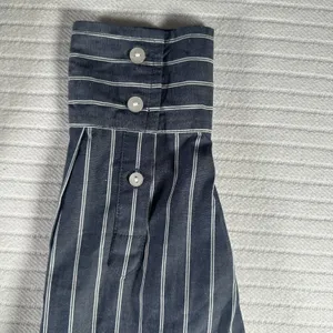 Abercrombie & Fitch Women’s XSP Striped Button Up Shirt Blue Slim Fit thumbnail 6
