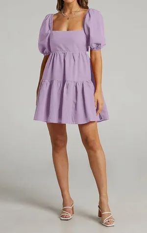 Boutique Purple Ruffle Dress thumbnail 2