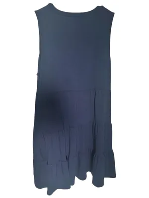 Crown & Ivy Navy Blue Sleeveless Tiered Babydoll Dress Size XL thumbnail 3