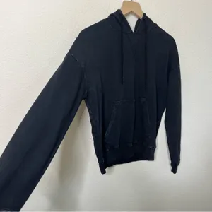 Splits59 Black Mineral Wash French‎ Terry Pullover Hoodie Sweater Womens Size XS thumbnail 4