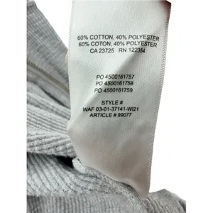 Aritzia Tna Gray Waffle Knit Cropped Zip Hoodie Size 2 AS IS Missing Zipper Pull thumbnail 6