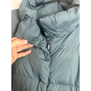 Uniqlo Women Ultra Light Down Cocoon Jacket Teal Blue Green Puffer L 421618 thumbnail 4