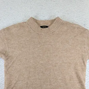Quince Baby Alpaca Wool Diamond Stitch Crew Sweater Camel Women's Small HUBO01 thumbnail 7