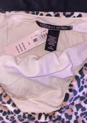 VS Pink Velour Cheetah Print Tube Top NWT thumbnail 4