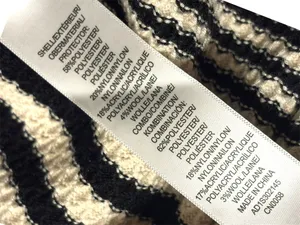 Adrianna Papell Wool blend cream black striped pointelle cardigan Size M thumbnail 9