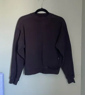 Lululemon Mock Neck Sweatshirt Zipper Side Pocket Size 4 Black thumbnail 1