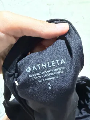Athleta Black High-Neck Racerback Crop Tank small thumbnail 5
