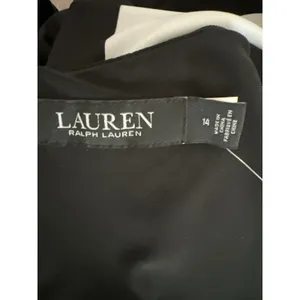 Lauren Ralph Lauren Black White Stripe Cut-Out wedding guest Maxi Dress Size 14 thumbnail 6