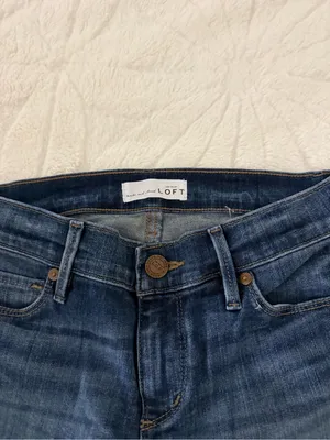 LOFT Dark Wash Skinny Jeans thumbnail 2