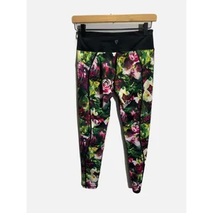 Betsey Johnson Performance Leggings Womens S‎ Multicolor Floral Rose Activewear thumbnail 3