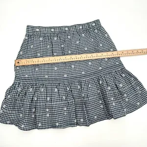MADEWELL Embroidered Tiered Pull-on Mini Skirt Gingham Check Women’s S thumbnail 10