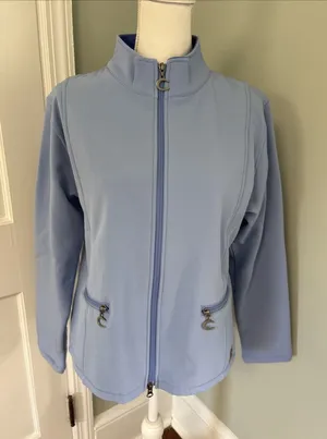 Connoisseur Equestrian Collection Blue Full Zip Soft Shell Jacket Fleece‎ Small thumbnail 1