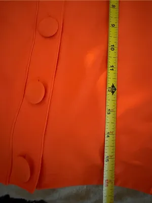 Antonio Melani XL Bright Orange Cropped Cardigan Covered Buttons Stretch thumbnail 9
