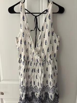 Paisley Print Dress White Size XL thumbnail 2