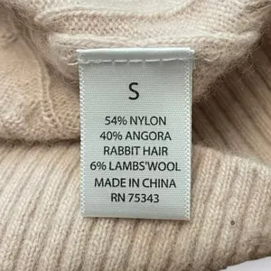 Anthropologie Aphorism Angora‎ Rabbit Hair Cable Knit Sweater Size S thumbnail 7