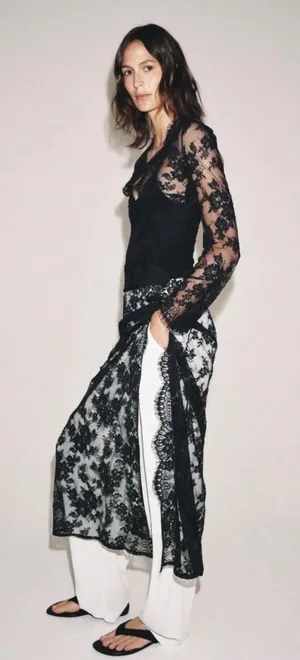 Zara lace long dress. S-M. thumbnail 1